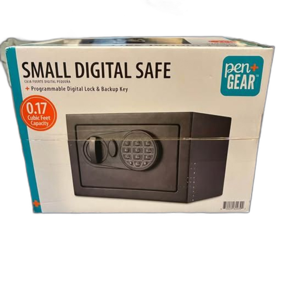 pen+GEAR Small Digital Safe w/ Programmable Lock & Backup Key - NEW IN BOX